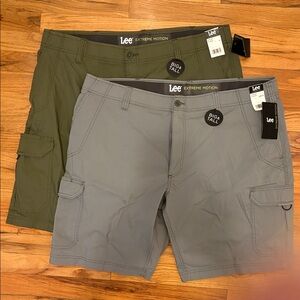 Lee Cargo Shorts in Olive and Grey - Big and Tall